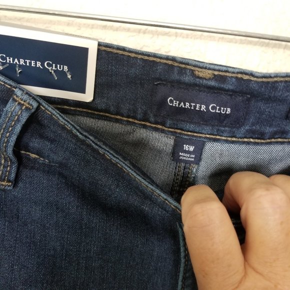 Charter Club Women's Plus Size Bristol Skimmer Jean Shorts - 16W - Picture 5 of 8